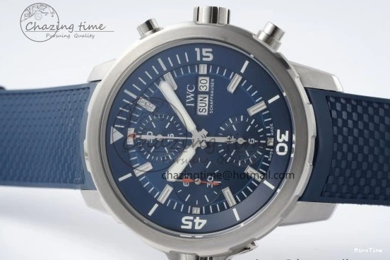 MIROTIME 0416 Attractive Aquatimer Chrono SS RSF 1:1 Best Edition Blue Dial on Blue Rubber Strap A 7056